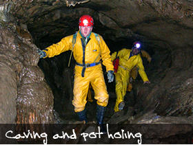 caving